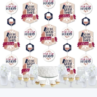 Big Dot Of Happiness But First, Wine - Wine Tasting Party DIY Dangler Backdrop - Hanging Vertical Decorations - 30 Pieces 1 Big Dot Of Happiness But First, Wine - Wine Tasting Party DIY Dangler Backdrop - Hanging Vertical Decorations - 30 Pieces