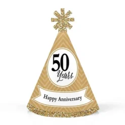 Big Dot Of Happiness We Still Do - 50th Wedding Anniversary - Mini Cone Anniversary Party Hats - Small Little Party Hats - Set Of 8 -Anagram Shop GUEST 40f883de 650c 4e6d 9af1 babbdc9cf2a3