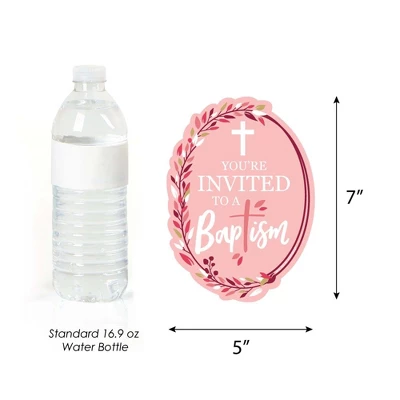 Big Dot Of Happiness Baptism Pink Elegant Cross - Shaped Fill-in Invitations - Girl Religious Party Invitation Cards With Envelopes - Set Of 12 3 Big Dot Of Happiness Baptism Pink Elegant Cross - Shaped Fill-in Invitations - Girl Religious Party Invitation Cards With Envelopes - Set Of 12 - Image 3