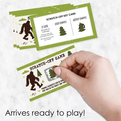 Big Dot Of Happiness Sasquatch Crossing - Bigfoot Party Or Birthday Party Game Scratch Off Cards - 22 Count 1 Big Dot Of Happiness Sasquatch Crossing - Bigfoot Party Or Birthday Party Game Scratch Off Cards - 22 Count