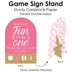 Big Dot Of Happiness 1st Birthday Girl - Fun To Be One - First Birthday Party Scavenger Hunt - 1 Stand And 48 Game Pieces - Hide And Find Game -Anagram Shop GUEST 43a591e8 5125 4cd8 94cf ada583799f9a