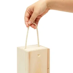 Juvale Wooden Wine Bottle Gift Box With Handle For Holidays, Anniversary, Wedding, Housewarming, 4 X 14 Inches -Anagram Shop GUEST 450b59ea e5d6 4fc5 9d45 22711cd0acee