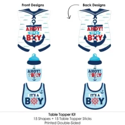 Big Dot Of Happiness Ahoy It's A Boy - Nautical Baby Shower Centerpiece Sticks - Table Toppers - Set Of 15 -Anagram Shop GUEST 4537061a f75e 4a09 b5a0 54c42d936274