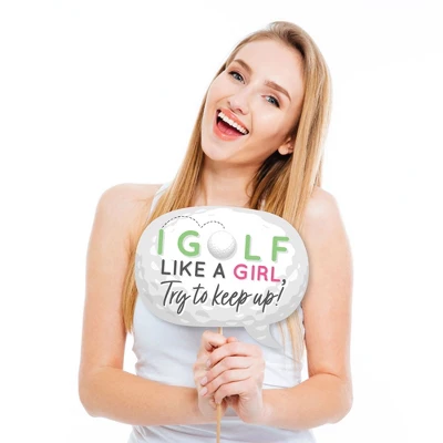 Big Dot Of Happiness Golf Girl - Pink Birthday Party Or Baby Shower Photo Booth Props Kit - 20 Count 2 Big Dot Of Happiness Golf Girl - Pink Birthday Party Or Baby Shower Photo Booth Props Kit - 20 Count - Image 2