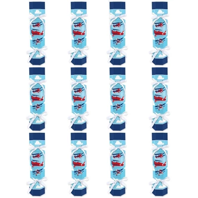 Big Dot Of Happiness Taking Flight - Airplane - No Snap Vintage Plane Baby Shower Or Birthday Party Table Favors - DIY Cracker Boxes - Set Of 12 3 Big Dot Of Happiness Taking Flight - Airplane - No Snap Vintage Plane Baby Shower Or Birthday Party Table Favors - DIY Cracker Boxes - Set Of 12 - Image 3