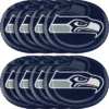 NFL 24ct Seattle Seahawks Football Oval Plates