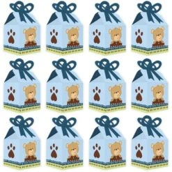 Big Dot Of Happiness Baby Boy Teddy Bear - Square Favor Gift Boxes - Baby Shower Bow Boxes - Set Of 12 -Anagram Shop GUEST 4615f859 8e0e 4c37 ab1f e4e31c3d6c8c