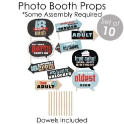 Big Dot Of Happiness Boy 18th Birthday - Banner And Photo Booth Decorations - Eighteenth Birthday Party Supplies Kit - Doterrific Bundle -Anagram Shop GUEST 462c6e57 e29e 4cb4 a831 b2117252573e