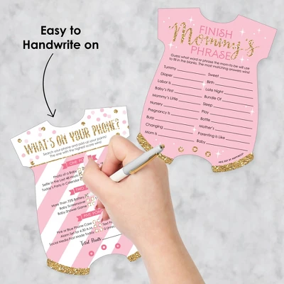 Big Dot Of Happiness Little Princess Crown - 2-in-1 Pink And Gold Princess Baby Shower Cards - Activity Duo Games - Set Of 20 2 Big Dot Of Happiness Little Princess Crown - 2-in-1 Pink And Gold Princess Baby Shower Cards - Activity Duo Games - Set Of 20 - Image 2