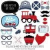 Big Dot Of Happiness Railroad Party Crossing - Steam Train Birthday Party Or Baby Shower Photo Booth Props Kit - 20 Count