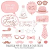 Big Dot Of Happiness 40th Pink Rose Gold Birthday - Happy Birthday Party Photo Booth Props Kit - 20 Count