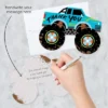 Big Dot Of Happiness Smash And Crash - Monster Truck - Shaped Thank You Cards - Boy Birthday Party Thank You Note Cards With Envelopes - Set Of 12