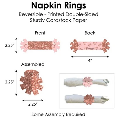 Big Dot Of Happiness Bride Squad Rose Gold Bridal Shower Or Bachelorette Party Paper Charger And Table Decorations Chargerific Kit Place Setting For 8 5 Big Dot Of Happiness Bride Squad Rose Gold Bridal Shower Or Bachelorette Party Paper Charger And Table Decorations Chargerific Kit Place Setting For 8 - Image 5