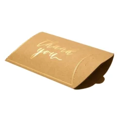 Sparkle And Bash 100 Pack Kraft Thank You Boxes For Favors With Gold Foil, Bulk Gift Wrap For Party Supplies, 5.2 X 3.2 In -Anagram Shop GUEST 4a1efbd0 141d 4772 9a08 db509805df40