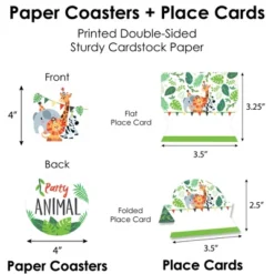 Big Dot Of Happiness Jungle Party Animals Zoo Animal Birthday Party & Baby Shower Paper Charger & Table Decorations Chargerific Kit Setting For 8 -Anagram Shop GUEST 4a36a40d e9b0 460e 8f17 07fb19bcc35f
