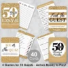 Big Dot Of Happiness We Still Do - 50th Wedding Anniversary - 4 Anniversary Party Games - 10 Cards Each - Gamerific Bundle