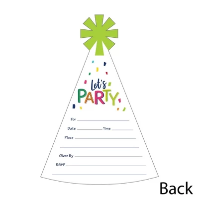 Big Dot Of Happiness Cheerful Happy Birthday - Shaped Fill-in Invitations - Colorful Birthday Party Invitation Cards With Envelopes - Set Of 12 2 Big Dot Of Happiness Cheerful Happy Birthday - Shaped Fill-in Invitations - Colorful Birthday Party Invitation Cards With Envelopes - Set Of 12 - Image 2