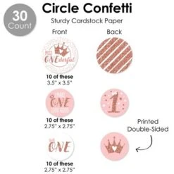 Big Dot Of Happiness 1st Birthday Little Miss Onederful - Girl First Birthday Party Supplies Decoration Kit - Decor Galore Party Pack - 51 Pieces 11 Big Dot Of Happiness 1st Birthday Little Miss Onederful - Girl First Birthday Party Supplies Decoration Kit - Decor Galore Party Pack - 51 Pieces -Anagram Shop GUEST 4c23a8cb 68f2 4a92 814f 4213acb00ec5