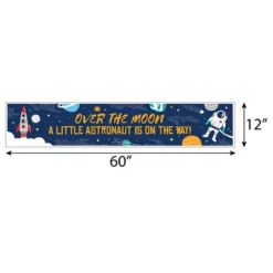 Big Dot Of Happiness Blast Off To Outer Space - Rocket Ship Baby Shower Decorations Party Banner