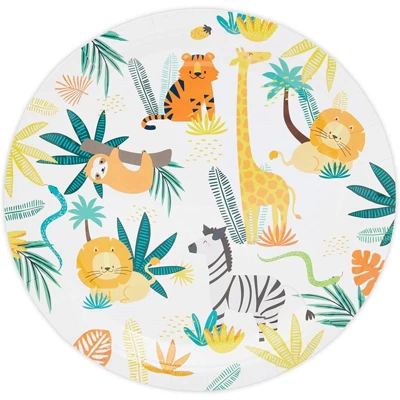 Blue Panda 144 Piece Jungle Safari Theme Birthday Party Decorations, Zoo Animal Dinnerware Plates, Napkins, Cups, And Cutlery 3 Blue Panda 144 Piece Jungle Safari Theme Birthday Party Decorations, Zoo Animal Dinnerware Plates, Napkins, Cups, And Cutlery - Image 3