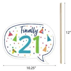 Big Dot Of Happiness 21st Birthday - Cheerful Happy Birthday - Colorful Twenty-First Birthday Party Photo Booth Props Kit - 20 Count -Anagram Shop GUEST 4cd7dbd7 1584 4540 baca 137572b2d4d1