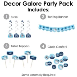 Big Dot Of Happiness Shark Zone - Jawsome Shark Party Or Birthday Party Supplies Decoration Kit - Decor Galore Party Pack - 51 Pieces
