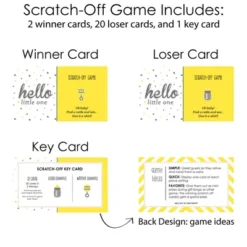 Big Dot Of Happiness Hello Little One - Yellow And Gray - Neutral Baby Shower Game Scratch Off Cards - 22 Count -Anagram Shop GUEST 4e0b58c8 b13c 42e2 814b c1f2dd538f1d