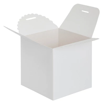 Stockroom Plus 12 Pack Paper Gift Box With Ribbon For Bridesmaid Proposal, Wedding Favors & Party, White, 4 X 4 In 3 Stockroom Plus 12 Pack Paper Gift Box With Ribbon For Bridesmaid Proposal, Wedding Favors & Party, White, 4 X 4 In - Image 3