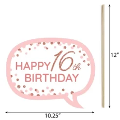 Big Dot Of Happiness Funny 16th Pink Rose Gold Birthday - Happy Birthday Party Photo Booth Props Kit - 10 Piece 5 Big Dot Of Happiness Funny 16th Pink Rose Gold Birthday - Happy Birthday Party Photo Booth Props Kit - 10 Piece -Anagram Shop GUEST 4f3895a3 5c14 4e15 b763 a746f7f66c52