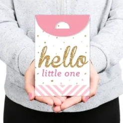 Big Dot Of Happiness Hello Little One - Pink And Gold - Girl Baby Shower Gift Favor Bags - Party Goodie Boxes - Set Of 12 -Anagram Shop GUEST 4f785a79 3da0 4a60 b049 0d984a1d1496
