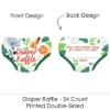 Big Dot Of Happiness Jungle Party Animals - Diaper Shaped Raffle Ticket Inserts - Safari Zoo Animal Baby Shower Diaper Raffle Game - Set Of 24