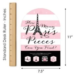 Big Dot Of Happiness Paris, Ooh La La - Paris Themed Baby Shower Or Birthday Party Scavenger Hunt - 1 Stand And 48 Game Pieces - Hide And Find Game -Anagram Shop GUEST 4f88f523 d470 4de8 8e4f 96432bdd18e9
