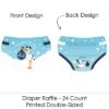 Big Dot Of Happiness Boy Special Delivery - Diaper Shaped Raffle Ticket Inserts - It’s A Boy Stork Baby Shower Activities - Diaper Raffle Game - 24 Ct
