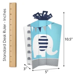 Big Dot Of Happiness Blue Elephant - Table Decorations - Boy Baby Shower Or Birthday Party Fold And Flare Centerpieces - 10 Count -Anagram Shop GUEST 50fc3310 7eee 44d5 a4c6 cde087e18391