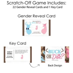 Big Dot Of Happiness Girl Buck Or Doe - Hunting Gender Reveal Scratch Off Cards - Baby Shower Game - 22 Count -Anagram Shop GUEST 51056c07 5e8a 4f8a 9100 8c5feb1504bc