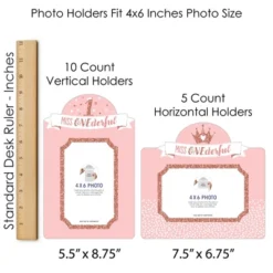 Big Dot Of Happiness 1st Birthday Little Miss Onederful - Girl First Birthday Party Picture Centerpiece Sticks - Photo Table Toppers - 15 Pieces -Anagram Shop GUEST 5152915c 9a65 4ccc 82a9 c24ad5399273