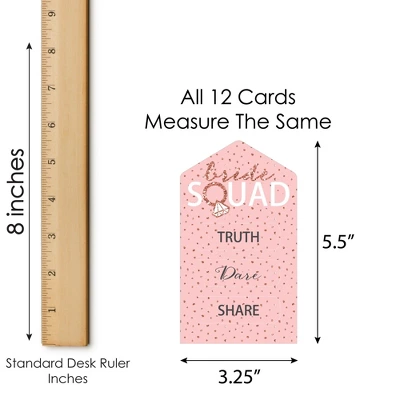 Big Dot Of Happiness Bride Squad - Rose Gold Bridal Shower Or Bachelorette Party Game Pickle Cards - Truth, Dare, Share Pull Tabs - Set Of 12 3 Big Dot Of Happiness Bride Squad - Rose Gold Bridal Shower Or Bachelorette Party Game Pickle Cards - Truth, Dare, Share Pull Tabs - Set Of 12 - Image 3