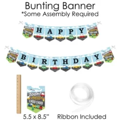Big Dot Of Happiness Cars, Trains, And Airplanes - Banner And Photo Booth Decorations - Transportation Birthday Party Supplies Kit - Doterrific Bundle -Anagram Shop GUEST 52f345e1 bbe5 4dfe a7c3 1deb505c8b79