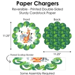 Big Dot Of Happiness Jungle Party Animals Zoo Animal Birthday Party & Baby Shower Paper Charger & Table Decorations Chargerific Kit Setting For 8 -Anagram Shop GUEST 538b655e 0a68 4c05 9cbd 5e228eef9fd0