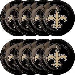 NFL 24ct New Orleans Saints Football Paper Plates