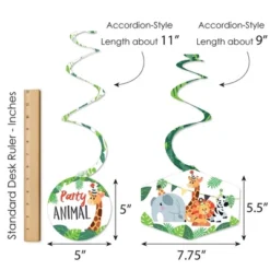 Big Dot Of Happiness Jungle Party Animals - Safari Zoo Animal Birthday Party Or Baby Shower Hanging Decor - Party Decoration Swirls - Set Of 40 -Anagram Shop GUEST 55f9ed24 96ee 483e 9af6 3babb2bf9510