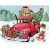 LANG 18ct Christmas Truck Boxed Holiday Greeting Card Pack