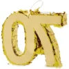 Mini Number Pinata 70 For 70th Birthday & Anniversary, Gold Foil