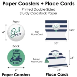 Big Dot Of Happiness Par-Tee Time - Golf - Birthday Or Retirement Party Paper Charger And Table Decorations - Chargerific Kit - Place Setting For 8 -Anagram Shop GUEST 57c7cb2f 46c2 4657 a10e dbfccb472e8f
