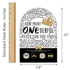 Big Dot Of Happiness 1st Birthday Little Mr. Onederful - Boy First Birthday Party Scavenger Hunt - 1 Stand And 48 Game Pieces - Hide And Find Game -Anagram Shop GUEST 57e2a62e b929 41f1 a70e 2eef5b2368fe