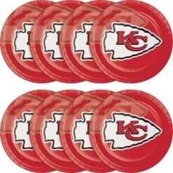 NFL 24ct Kansas City Chiefs Football Paper Plates