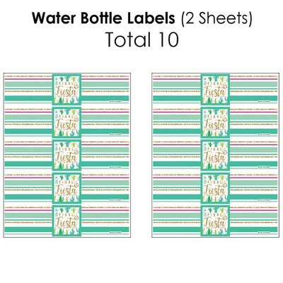 Big Dot Of Happiness Final Fiesta - Mini Wine, Wine, & Water Bottle Labels - Last Fiesta Bachelorette Party Decorations - Beverage Bar Kit - 34 Pieces 4 Big Dot Of Happiness Final Fiesta - Mini Wine, Wine, & Water Bottle Labels - Last Fiesta Bachelorette Party Decorations - Beverage Bar Kit - 34 Pieces - Image 4