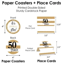 Big Dot Of Happiness We Still Do - 50th Wedding Anniversary - Anniversary Party Paper Charger & Table Decorations Chargerific Kit For 8 -Anagram Shop GUEST 592a3ed1 2544 4185 a1ec 10475518ba98