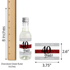 Big Dot Of Happiness We Still Do - 40th Wedding Anniversary - Mini Wine And Champagne Bottle Label Stickers - Anniversary Party Favor Gift - Set Of 16 -Anagram Shop GUEST 5a648e0b 0321 4cf3 9a69 01409644ae2a