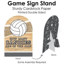 Big Dot Of Happiness Bump, Set, Spike - Volleyball - How Many Candies Baby Shower Or Birthday Party Game - 1 Stand And 40 Cards - Candy Guessing Game -Anagram Shop GUEST 5b8f4eec 052d 4a60 ac2b 2cbf44cdb605